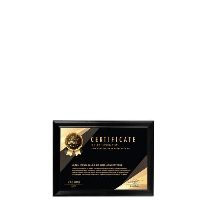 PLAQUE REC.-GLOSS WH./BLACK ED.-  9.84x14.92