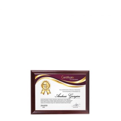 PLAQUE REC.-GLOSS WH./CHERRY ED.-  9.84x14.92