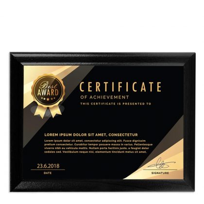 PLAQUE REC.-GLOSS WH./BLACK ED.- 26.67x37.78