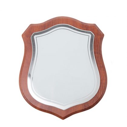 WOODEN PLAQUE (WALNUT) with glass 18.5x21cm