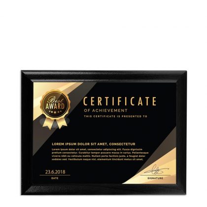 PLAQUE REC.-GLOSS WH./BLACK ED.- 20x27.62