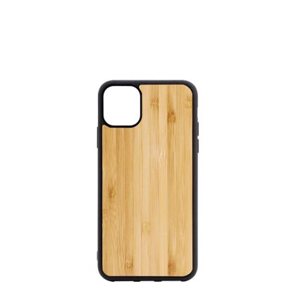 APPLE case (iPHONE 11) TPU BLACK with BAMBOO