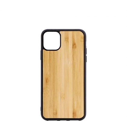 APPLE case (iPHONE 11 Pro) TPU BLACK with BAMBOO