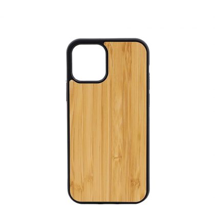 APPLE case (iPHONE 12, 12 Pro) TPU BLACK with BAMBOO