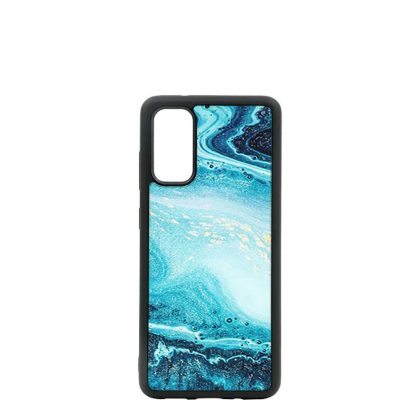 GALAXY case (S20) TPU BLACK with TEMPERED GLASS