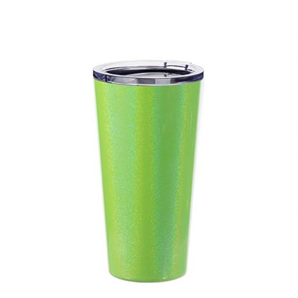 Tumbler 16oz - GREEN SPARKLING with Clear Cup