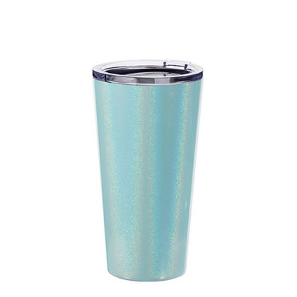 Tumbler 16oz - BLUE SPARKLING with Clear Cup