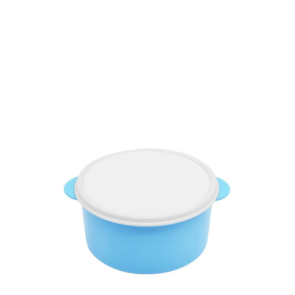 KIDS - PLASTIC LUNCH BOX - BLUE round