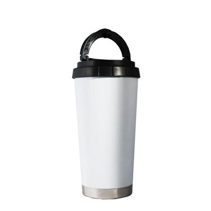 Portable Bottle 16oz. - WHITE silver bottom