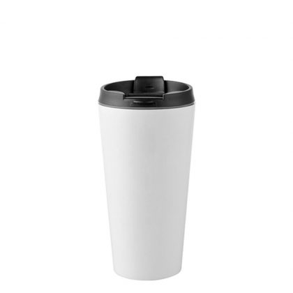 Tumbler 16oz - WHITE with Black Cup