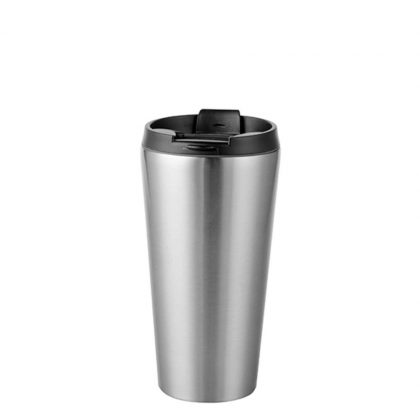 Tumbler 16oz - SILVER with Black Cup