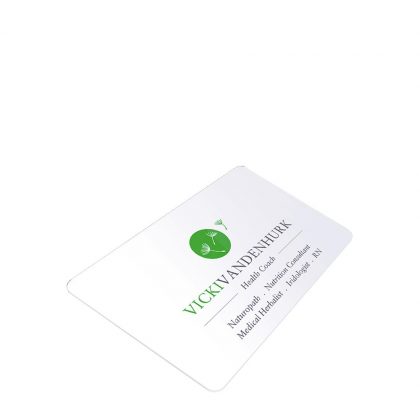 Business Cards 2sided (Aluminum 1.14mm) White Gloss 8.5x5.5cm
