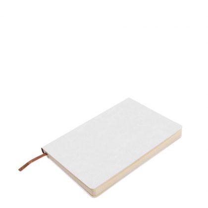 PU Leather WHITE notebook (A5) 14.5x21cm