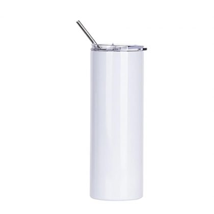 Skinny Tumbler 20oz (White)