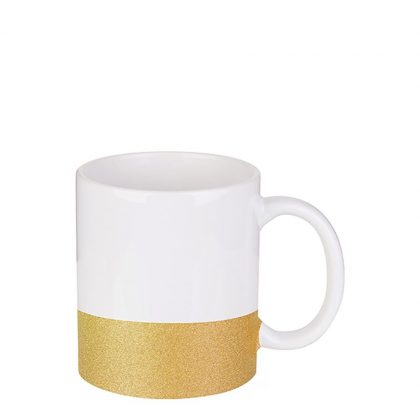 MUG 11oz (GLITTER) GOLD bottom
