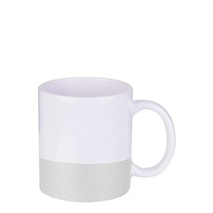 MUG 11oz (GLITTER) SILVER bottom
