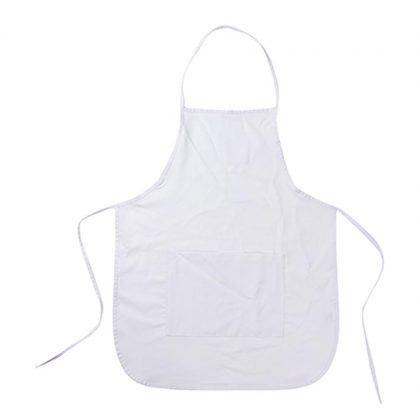 APRON 75x60cm (CANVAS white) ADULTS with pockets