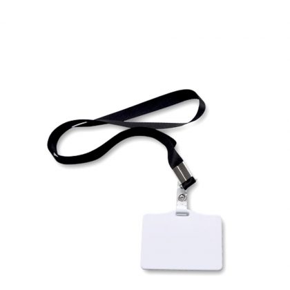 LANYARD - BLACK with Name Badge 6.8x9cm