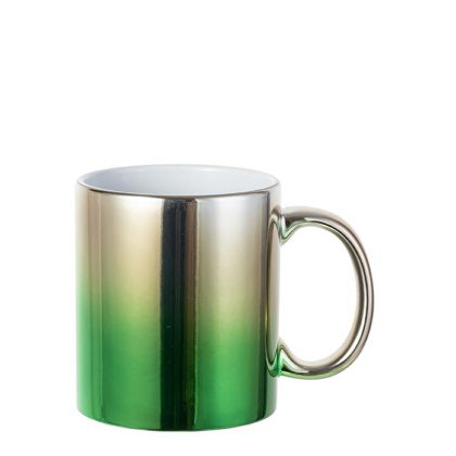 MUG 11oz - MIRROR - GREEN/SILVER Gradient