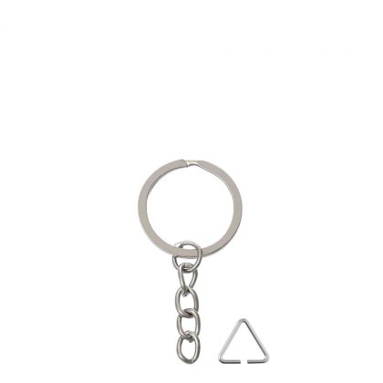 KEYRING TAB - METAL ring (+) METAL tab