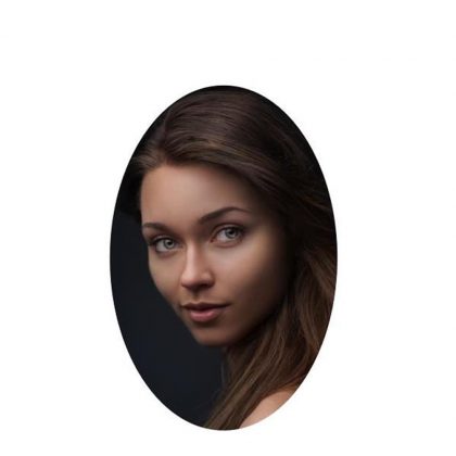 METAL PHOTO (EXT outdoors)WH gloss-24x18 oval